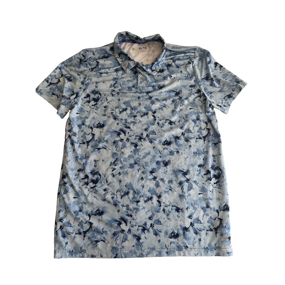 RBX Golf Men's XL Polo Light Blue Floral